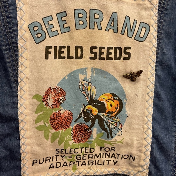 Denim Jacket w/ custom Bee embellishments. - Picture 2 of 4